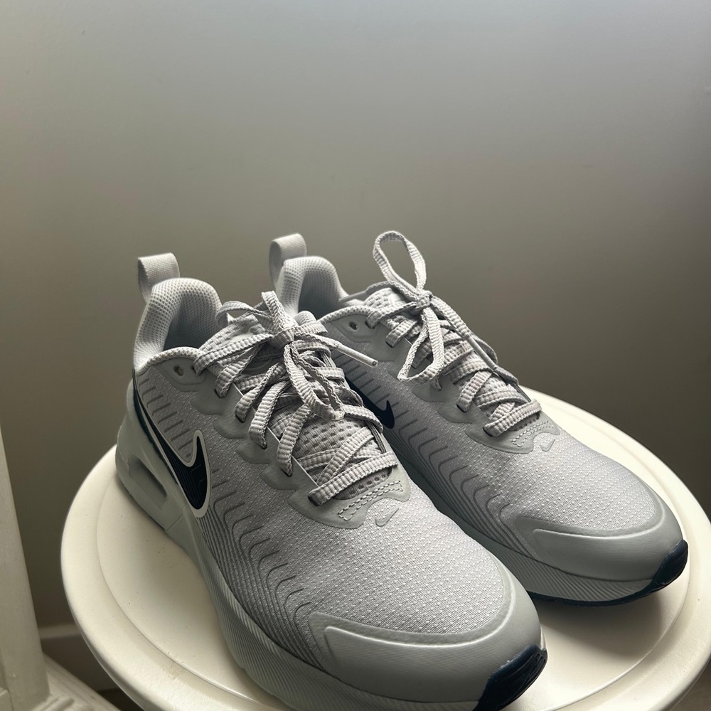 Nike Light Gray and Dark Blue Athletic Shoes